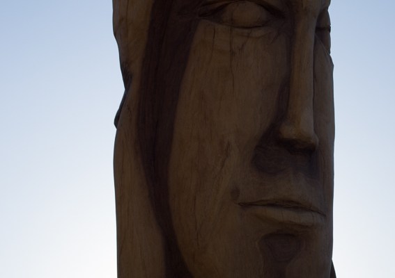 Esculturas de madera en el parque Los tronquitos Chihuahua